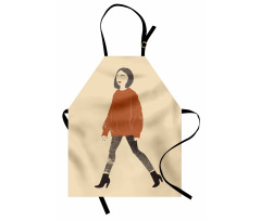 Girl in Fashionable Clothes Apron