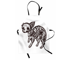 Floral Skeleton Apron