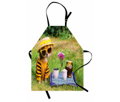 Clothed Puppy at Picnic Apron