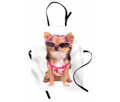 Puppy with Summer Clothes Apron