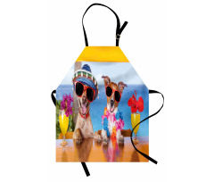 Tropic Summer Dog Friends Apron