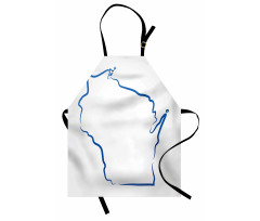 Simple Badger State Map Apron