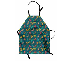 Bohemian Colorful Lizards Apron