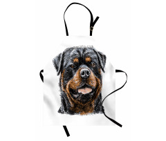 Hand Drawn Image of Dog Apron