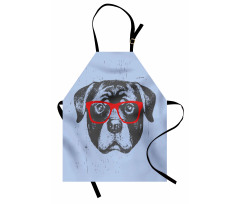 Funny Hipster Dog Apron