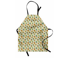 Nursery Bear Rabbit Lion Pig Apron