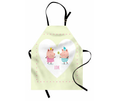 Boy Handing a Flower Romantic Apron