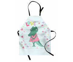 Female Crocodile with Love Apron