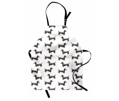 Dogs Pattern Lines Apron