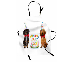 Dogs Happy Birthday Cake Apron