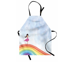 Girl Dances on Rainbow Apron