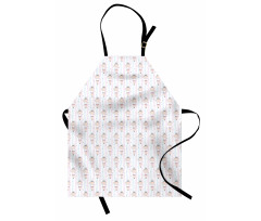 Hand Drawn Doodle Girl Apron