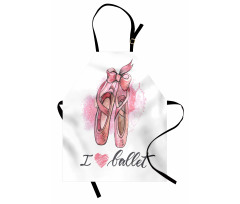 I Love Ballet Typography Apron