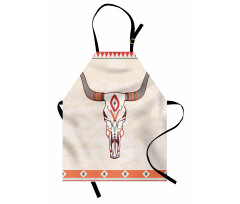 Ornate Bull Skull Apron