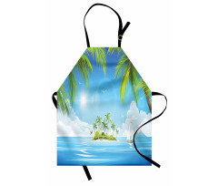 Cartoon of Tropical Island Apron