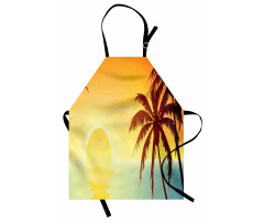 Tropical Sunset with Ombre Sky Apron