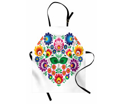 Slav Flowers Heart Apron