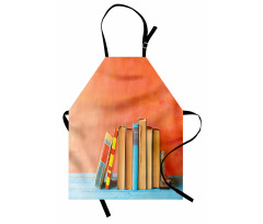 Row of Old Vintage Books Apron