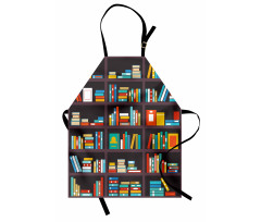 Cartoon Colorful Books Apron