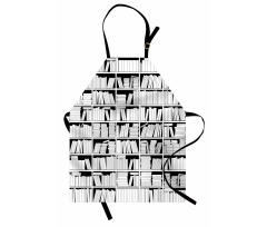 Monochromatic Bookshelves Apron