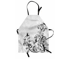 Floral and Grunge Apron