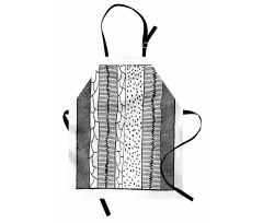 Hand Drawn Uneven Lines Apron