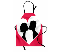 Couple Silhouette in Heart Apron