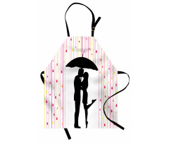 Couple Umbrella Romance Apron