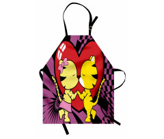 Cartoon Tigers Heart Apron