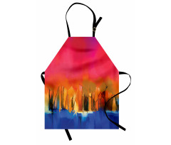 Vivid Abstract Scene Apron