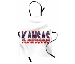 Kansas in Striped Lettering Apron