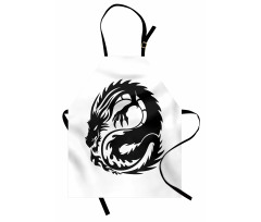 Serpent Belch Flames Apron