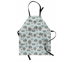 Anchor Windrose Fish Ships Apron