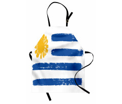 Brush Painting Stroke Flag Apron