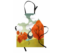 Abstract Bird Trees and Cloud Apron