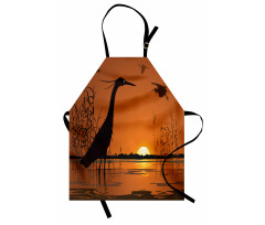 Bird Silhouettes Swamp Sunset Apron