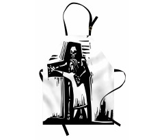 Dancing with Death Shadow Apron