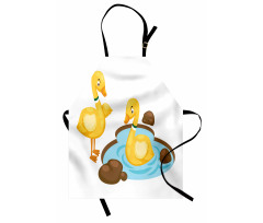 Funny Cartoon Style Animals Apron