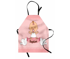 Baby with a Message Cartoon Apron
