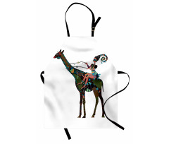 Girl Riding Giraffe Apron