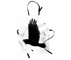 Gothic Ink Sketch Bird Apron