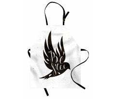 Be Free Text on Flying Bird Apron