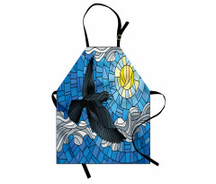 Stained Glass Bird Sky Apron