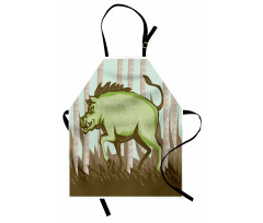 Vintage Pig Boar in Woods Apron