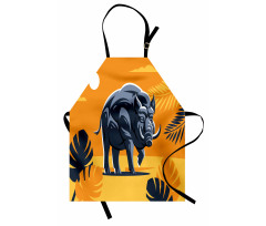 Hog Boar Tropical Leaves Apron