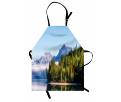 Forest with Misty Mountains Apron