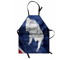 Equality State Flag Wooden Apron