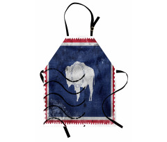 Old Postage Stamp Like Flag Apron