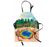 Cartoon Prismatic Spring Apron