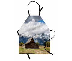 Rustic Wooden Cottage View Apron